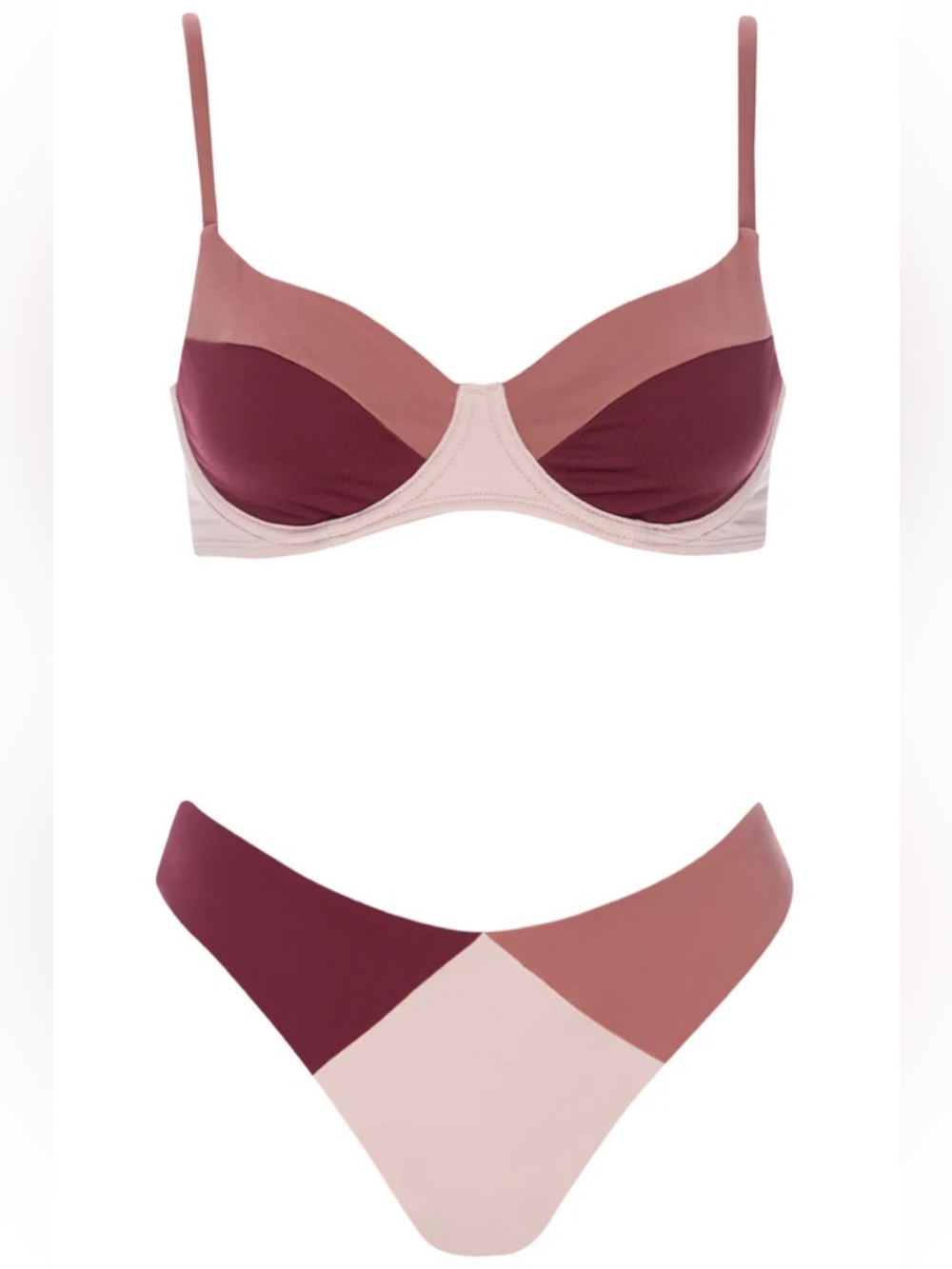 Vetchy Colorblock Bikini Set NWT LARGE